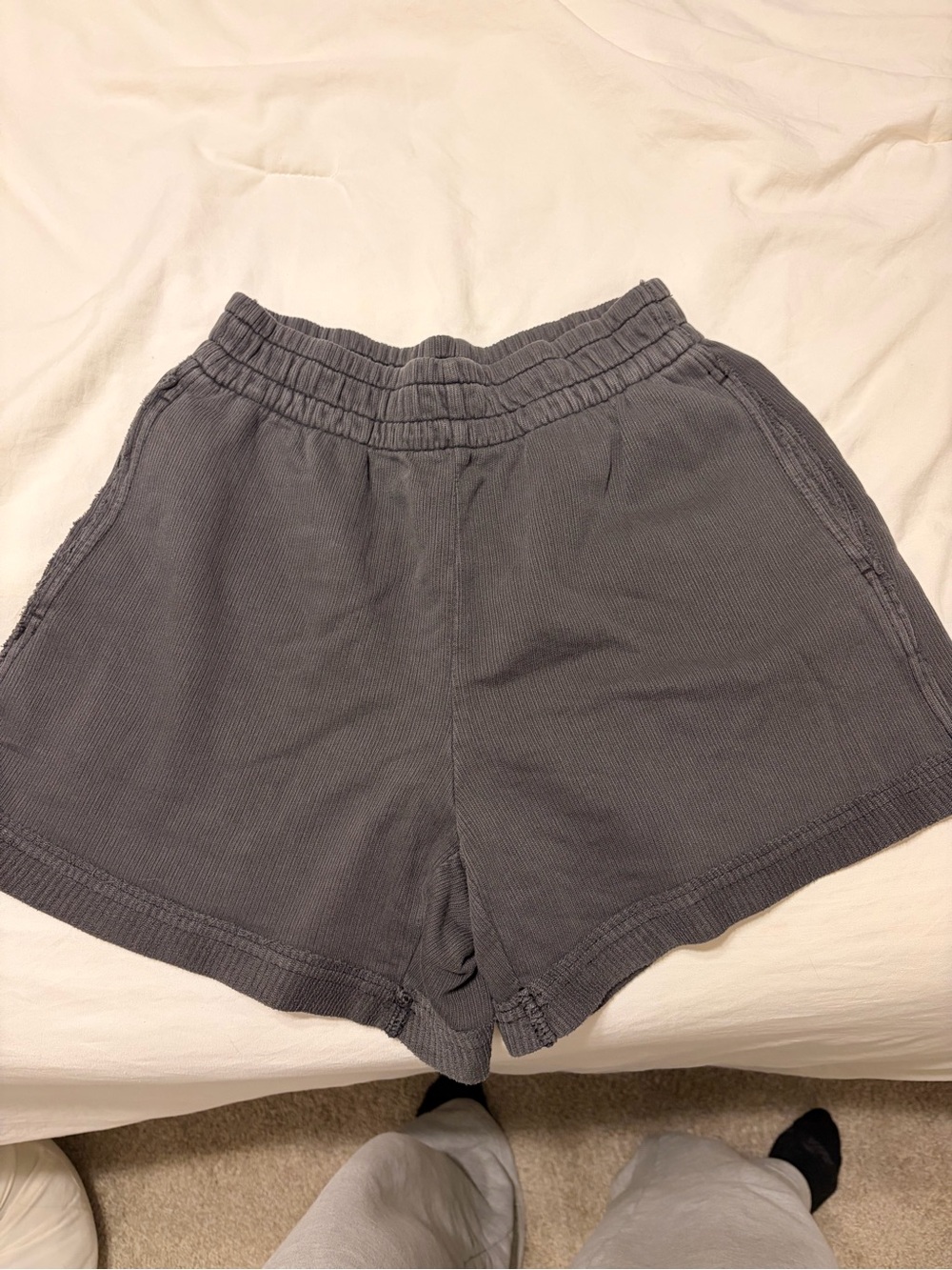 aerie Charcoal Gray Elastic-Waist Athletic Shorts